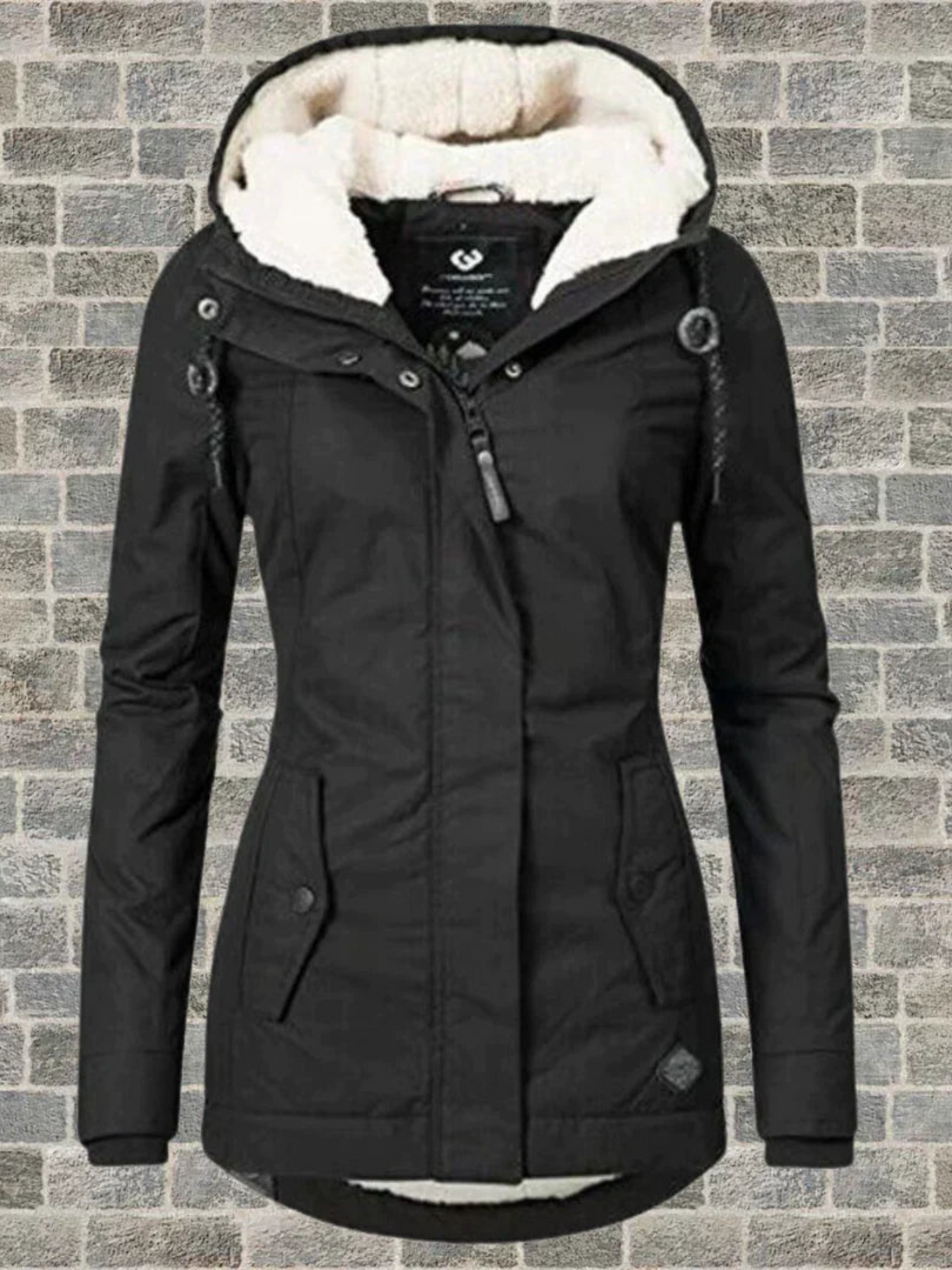 Wintermantel mit Kapuze für Damen | Normale Passform