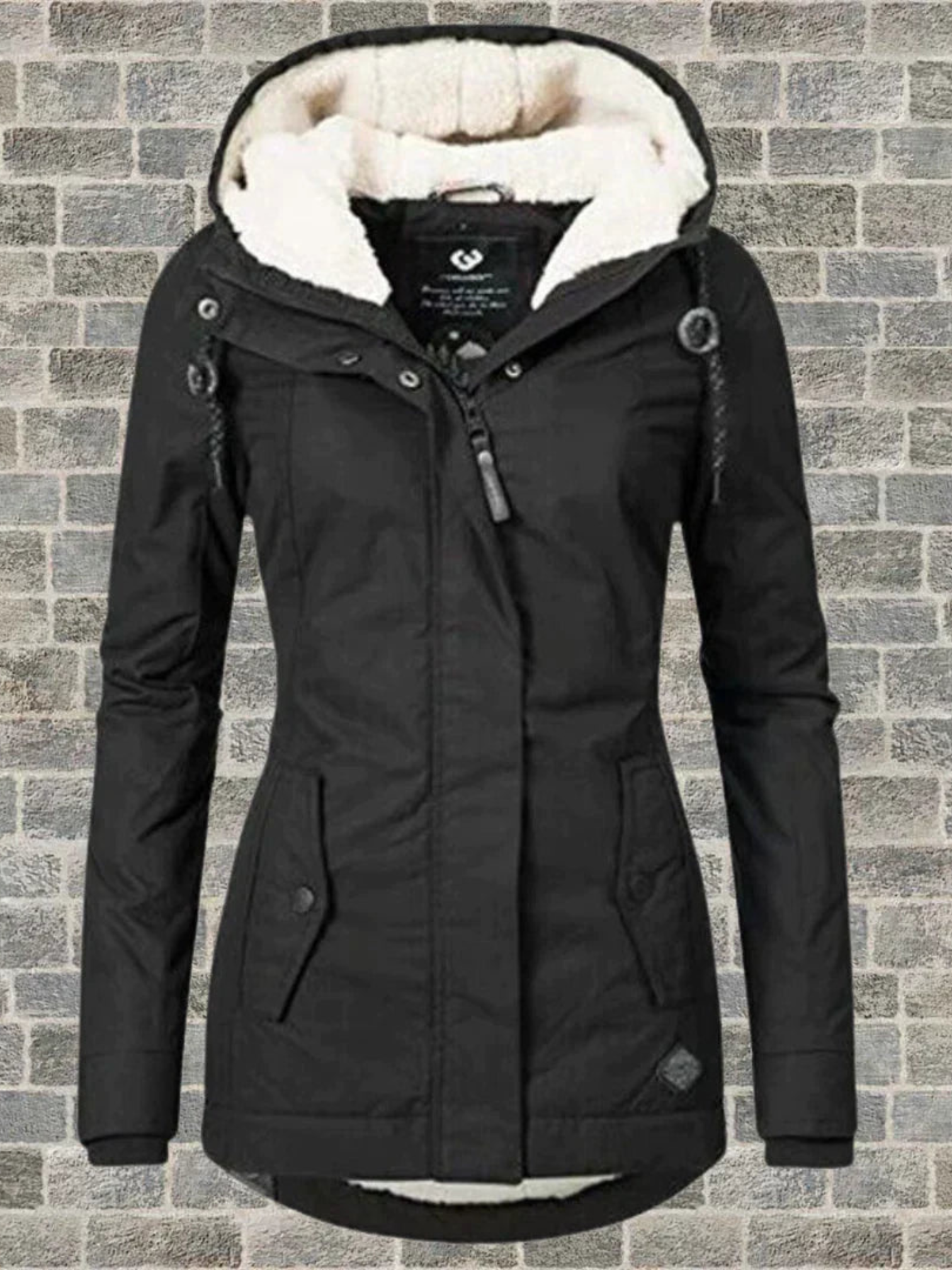 Wintermantel mit Kapuze für Damen | Normale Passform