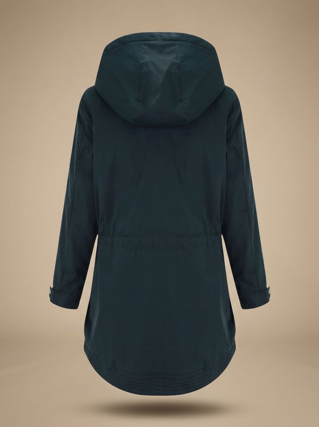 Eldvane | Damen Winterparka Fleece-Kapuze Tailliert - Black - Image 4