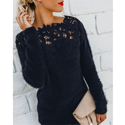 Winterpullover Damen | Mit Spitzenkragen 2