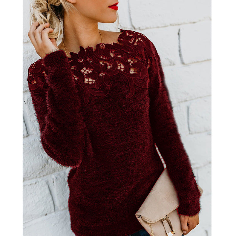 Winterpullover Damen | Mit Spitzenkragen 3