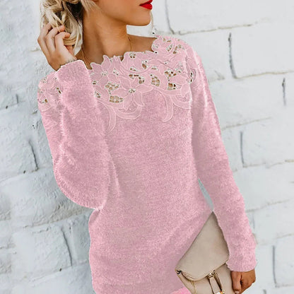 Winterpullover Damen | Mit Spitzenkragen 4