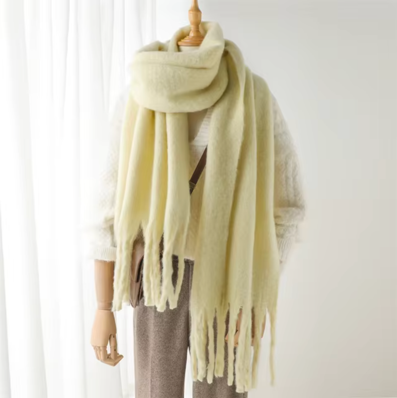Winterschal für Damen | Dickes Pashmina-Design