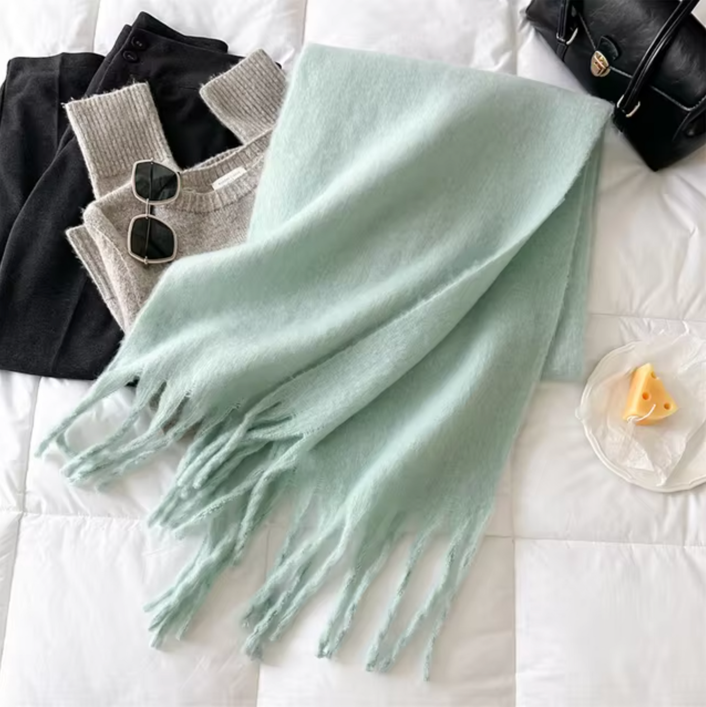 Winterschal für Damen | Dickes Pashmina-Design