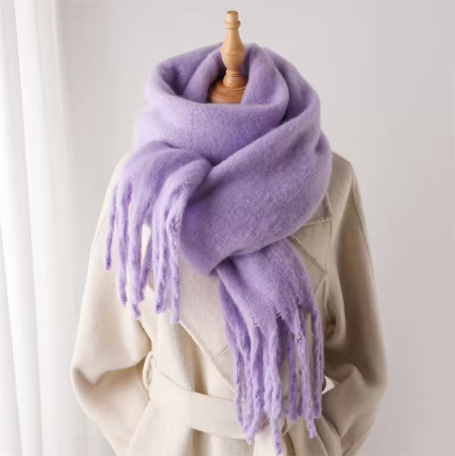 Winterschal für Damen | Dickes Pashmina-Design