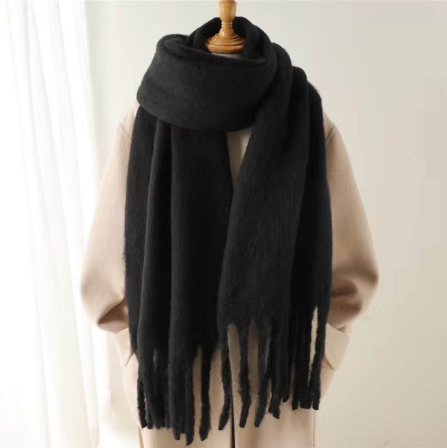 Winterschal für Damen | Dickes Pashmina-Design