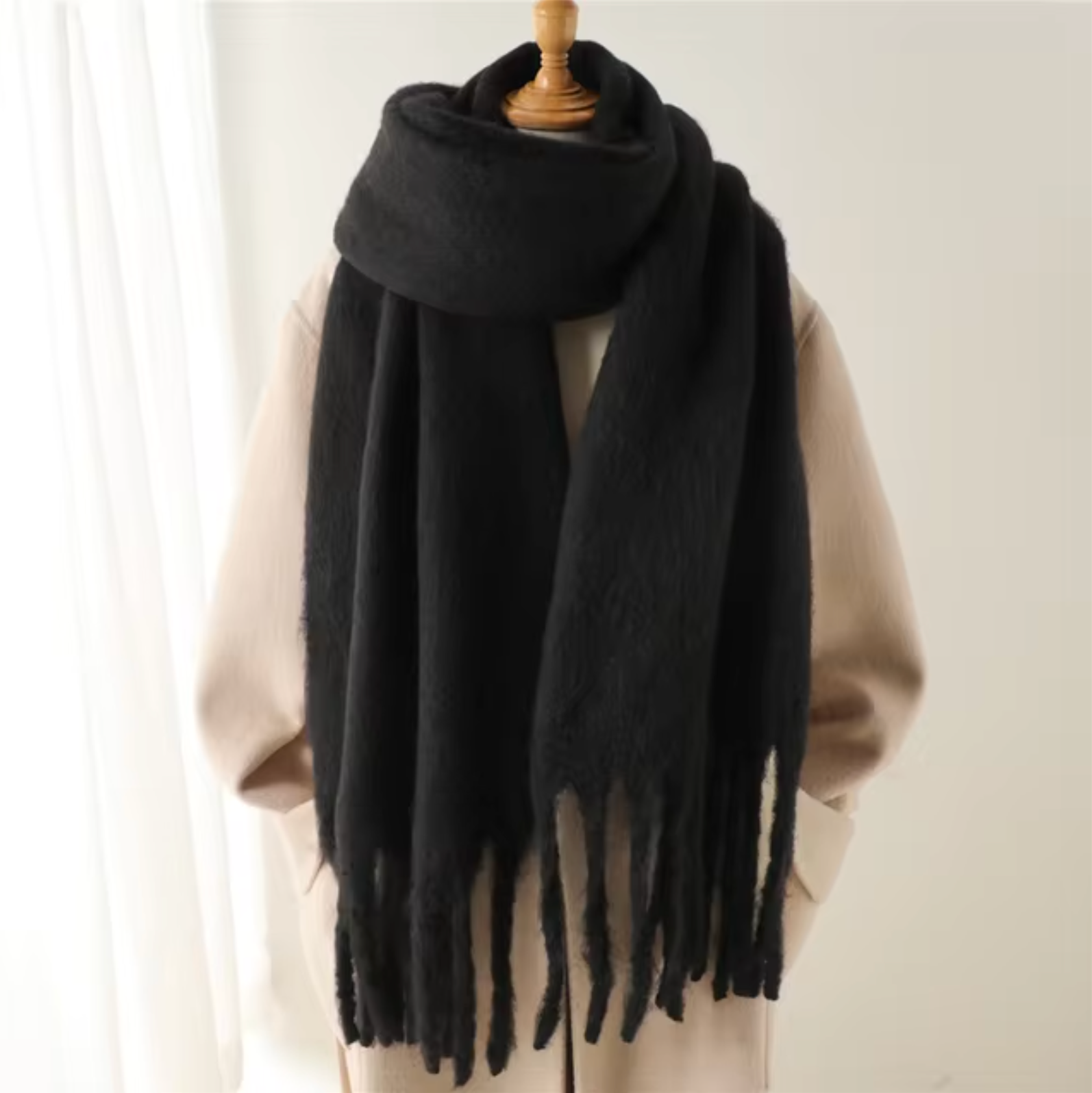 Winterschal für Damen | Dickes Pashmina-Design