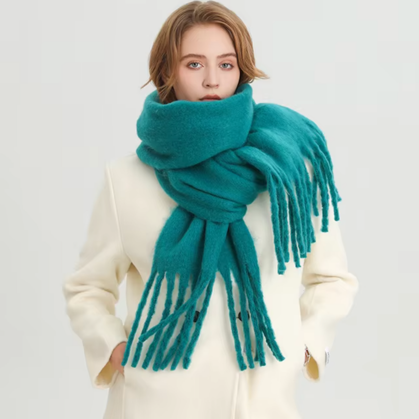 Winterschal für Damen | Dickes Pashmina-Design