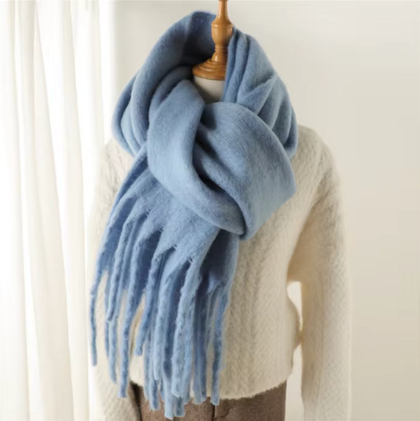 Winterschal für Damen | Dickes Pashmina-Design