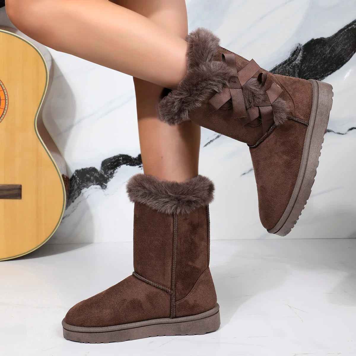 Winterstiefel Damen | Plüsch Gefüttert & Rutschfest 2