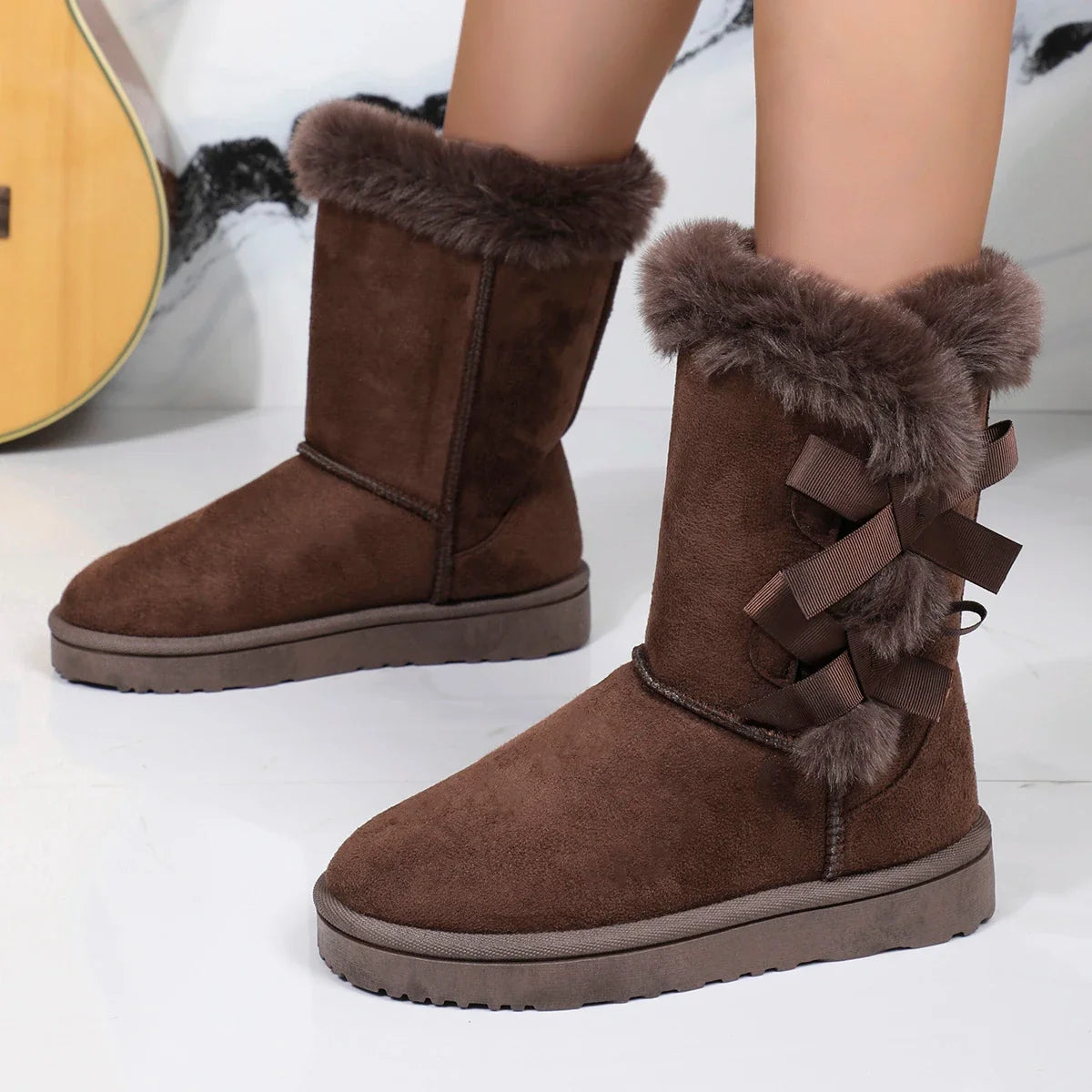 Winterstiefel Damen | Plüsch Gefüttert & Rutschfest 1
