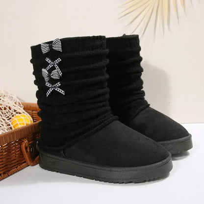 Winterstiefel Damen | Strickschaft & Rutschfeste Sohle