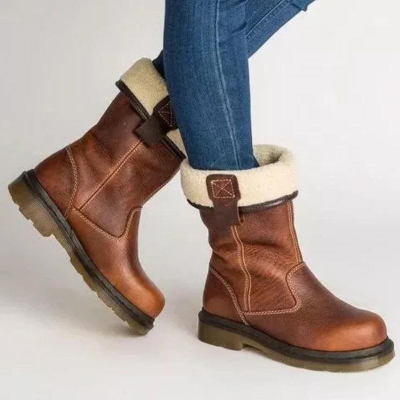 Winterstiefel Damen | Warm Gefüttert mit Blockabsatz