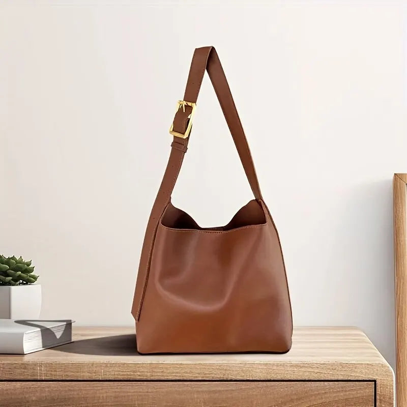 Damen Bucket Bag Handtasche Verstellbarer Schulterriemen 1