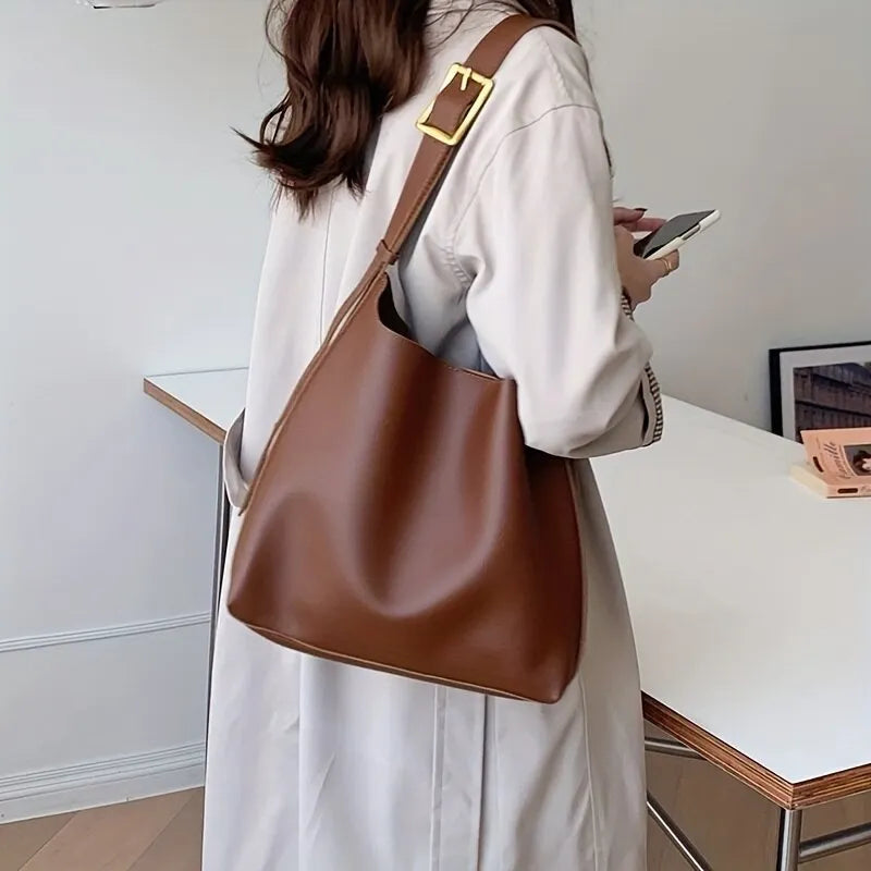 Damen Bucket Bag Handtasche Verstellbarer Schulterriemen 2