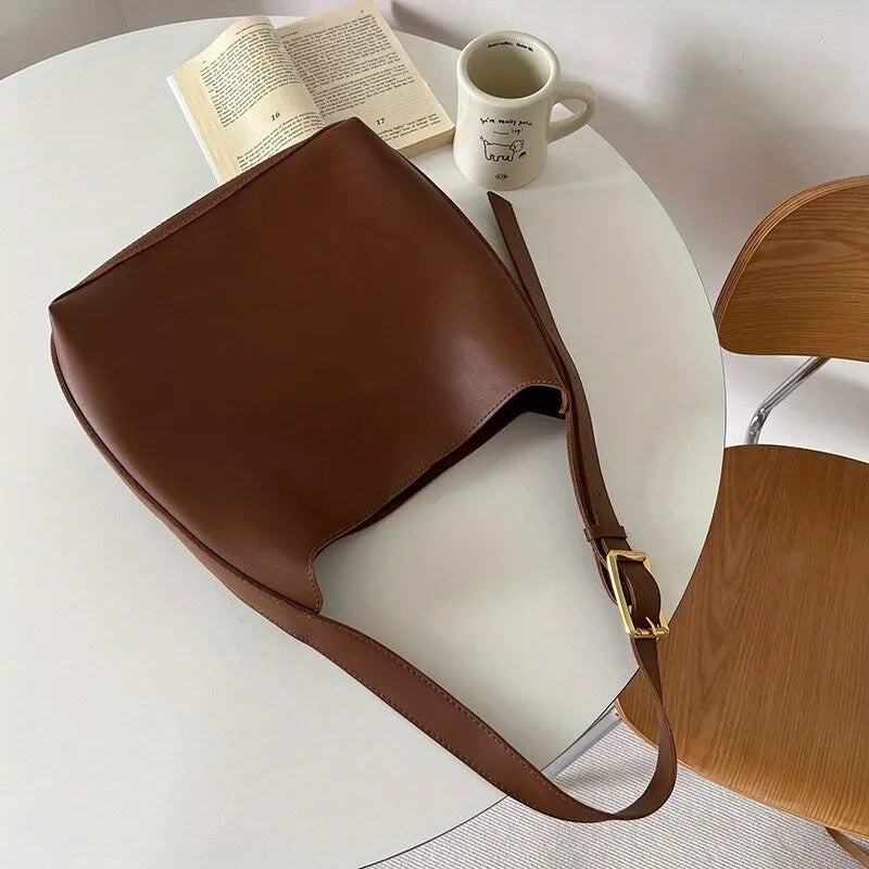 Damen Bucket Bag Handtasche Verstellbarer Schulterriemen 4