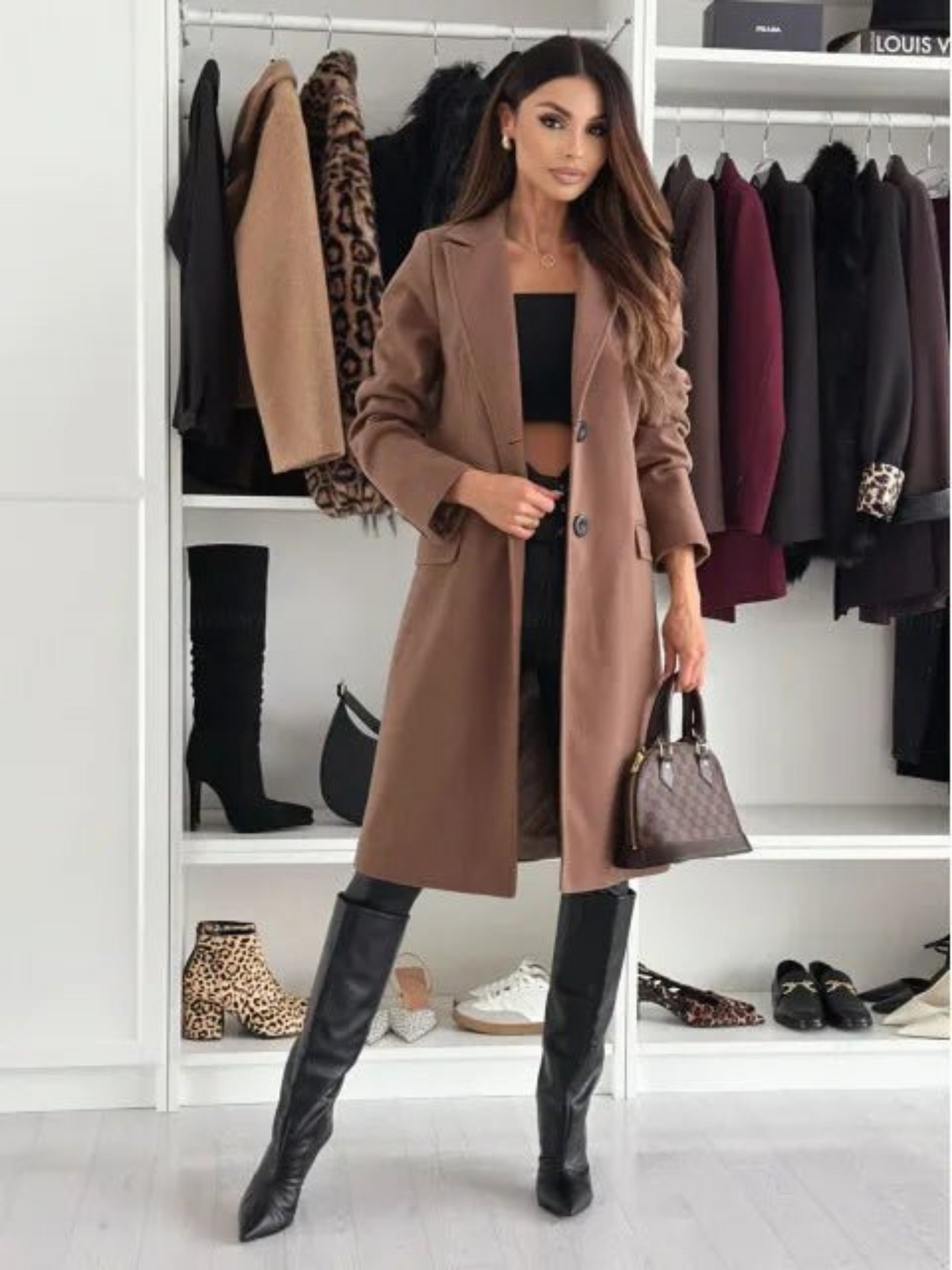 Wolljacke für Damen, minimalistisches Design | Winter