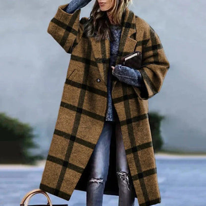 Wollmantel für Damen | Elegantes, bodenlanges Design | Winter