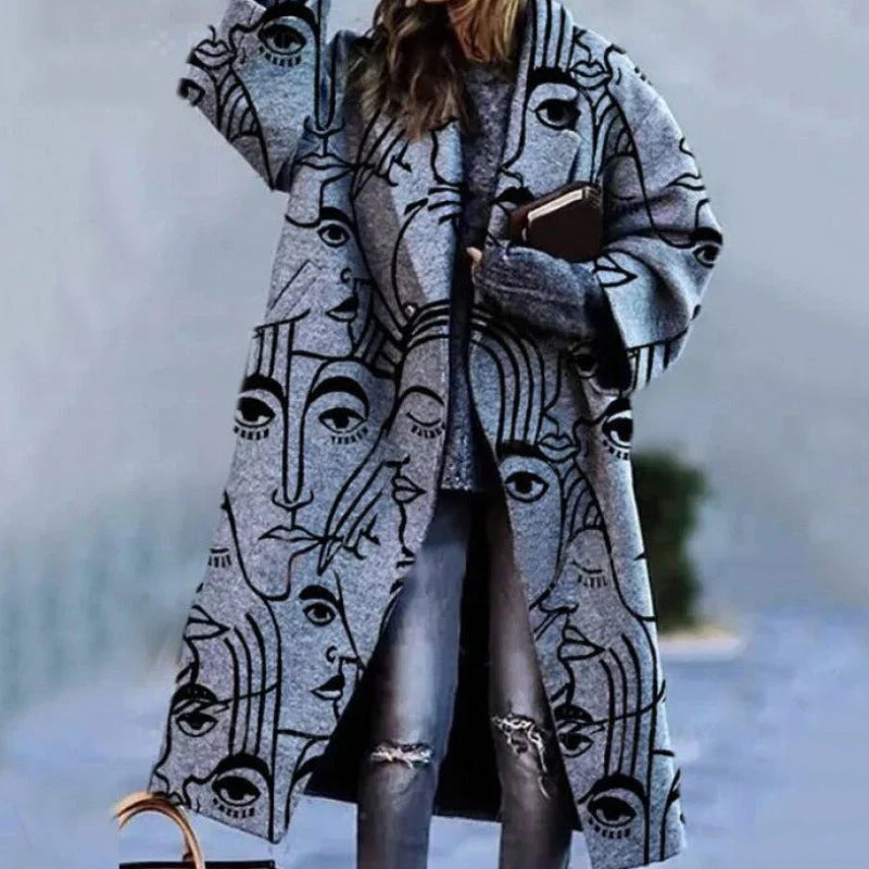 Wollmantel für Damen | Elegantes, bodenlanges Design | Winter