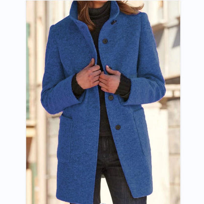 Wollmantel Damen, Retro-Knopfverschluss | Winter