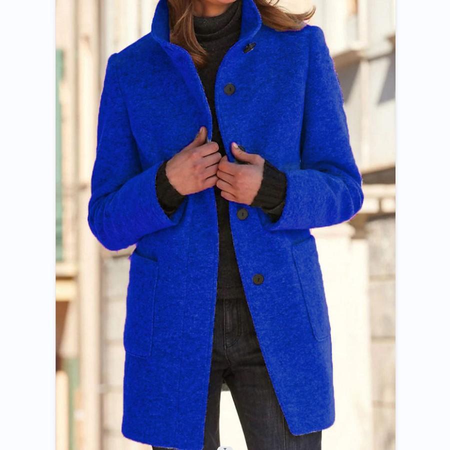 Wollmantel Damen, Retro-Knopfverschluss | Winter