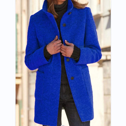 Wollmantel Damen, Retro-Knopfverschluss | Winter