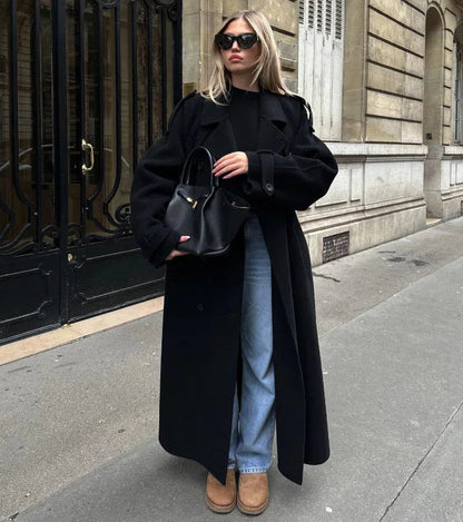 Wollmantel für Damen, Oversized, lang | Winter