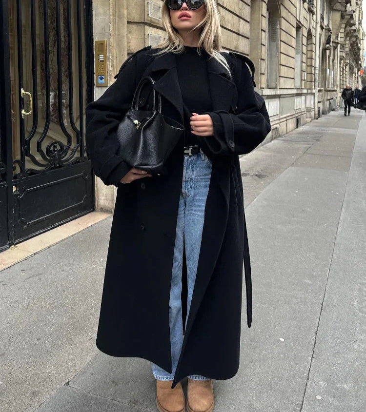 Wollmantel für Damen, Oversized, lang | Winter