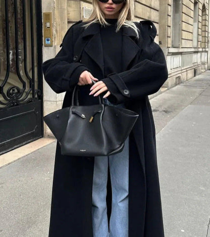 Wollmantel für Damen, Oversized, lang | Winter