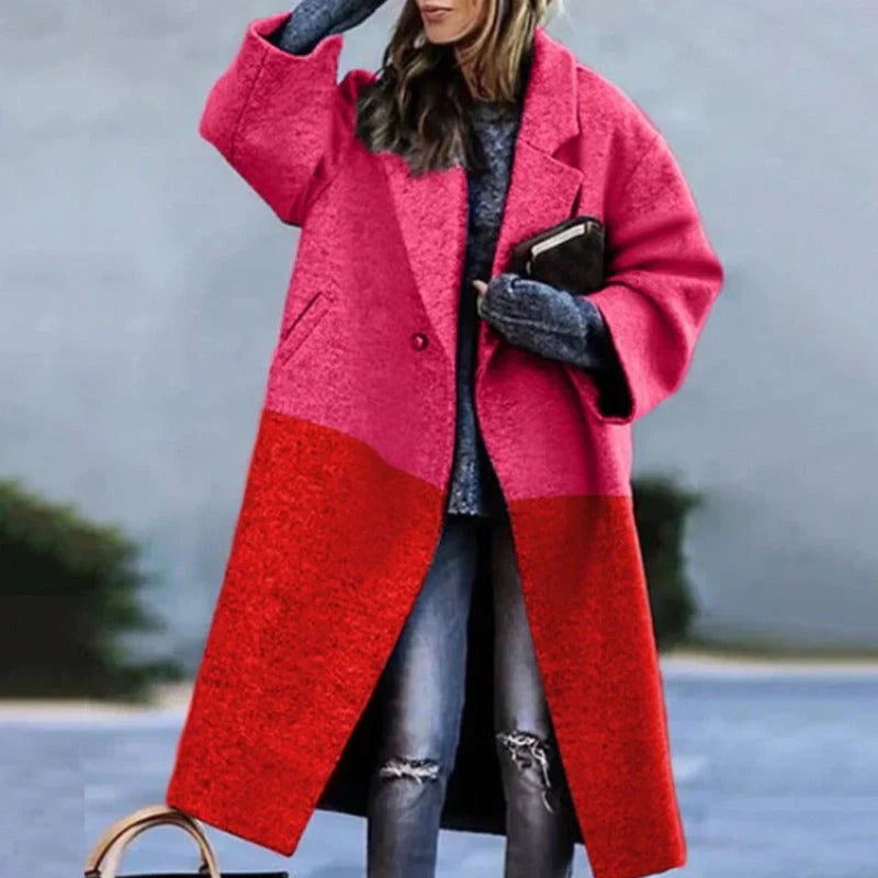 Wollmantel für Damen | Elegantes, bodenlanges Design | Winter