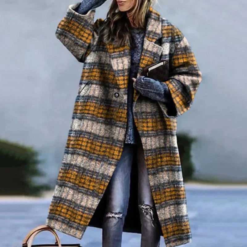 Wollmantel für Damen | Elegantes, bodenlanges Design | Winter