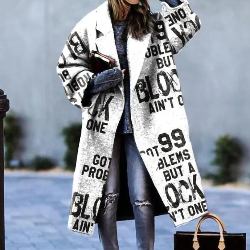 Wollmantel für Damen | Elegantes, bodenlanges Design | Winter