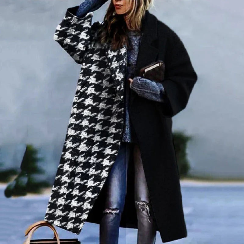 Wollmantel für Damen | Elegantes, bodenlanges Design | Winter