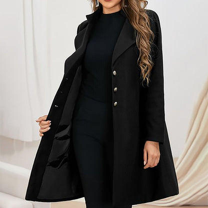 Wollmantel für Damen | Taillierte Passform, klassisches Design