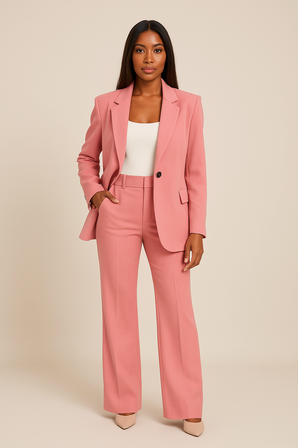 Hosenanzug Damen | Business Look & Weites Bein 2