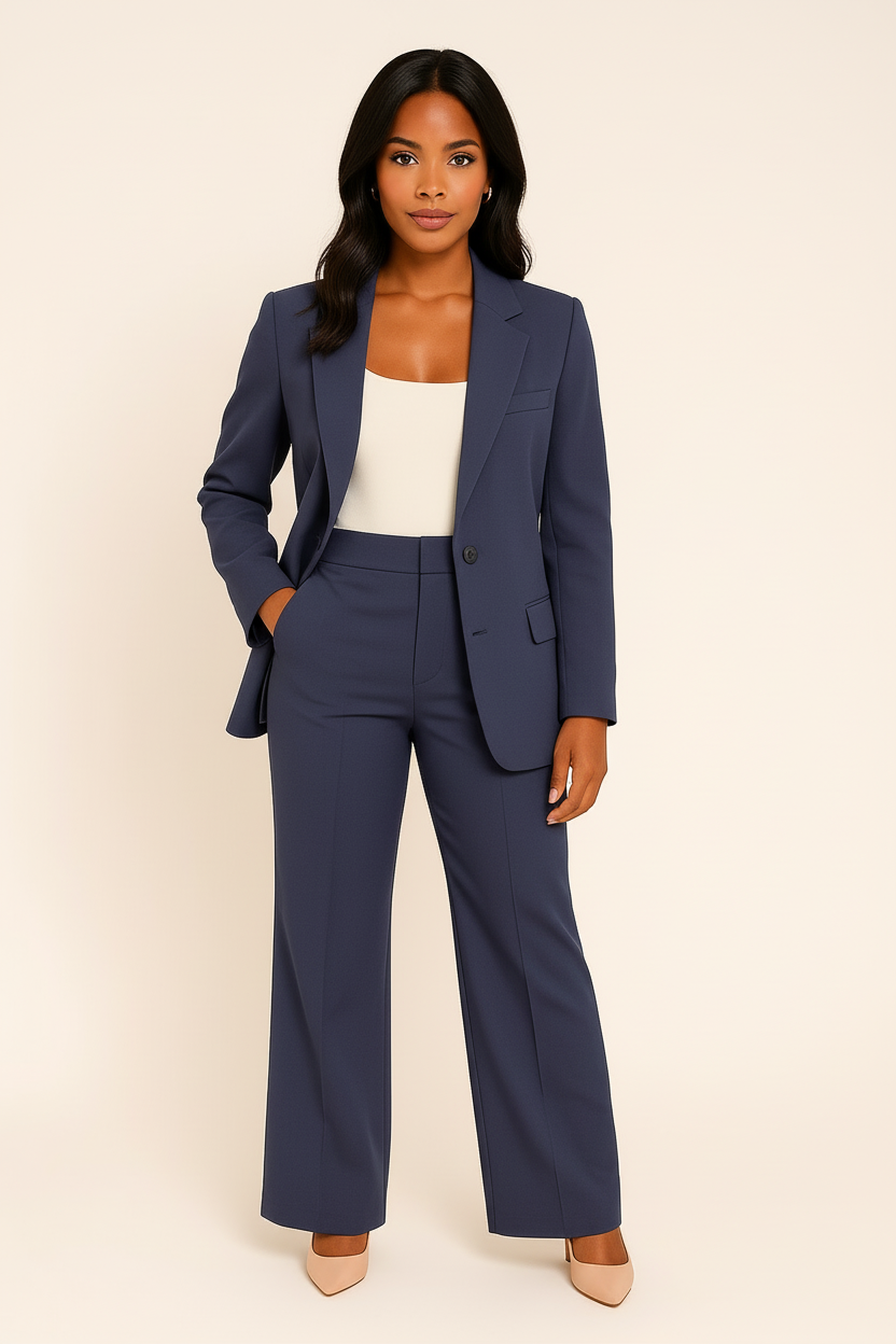 Hosenanzug Damen | Business Look & Weites Bein 5