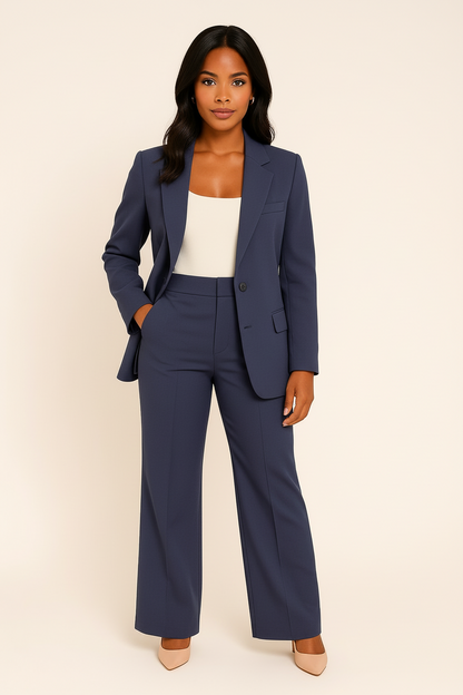 Hosenanzug Damen | Business Look & Weites Bein 5