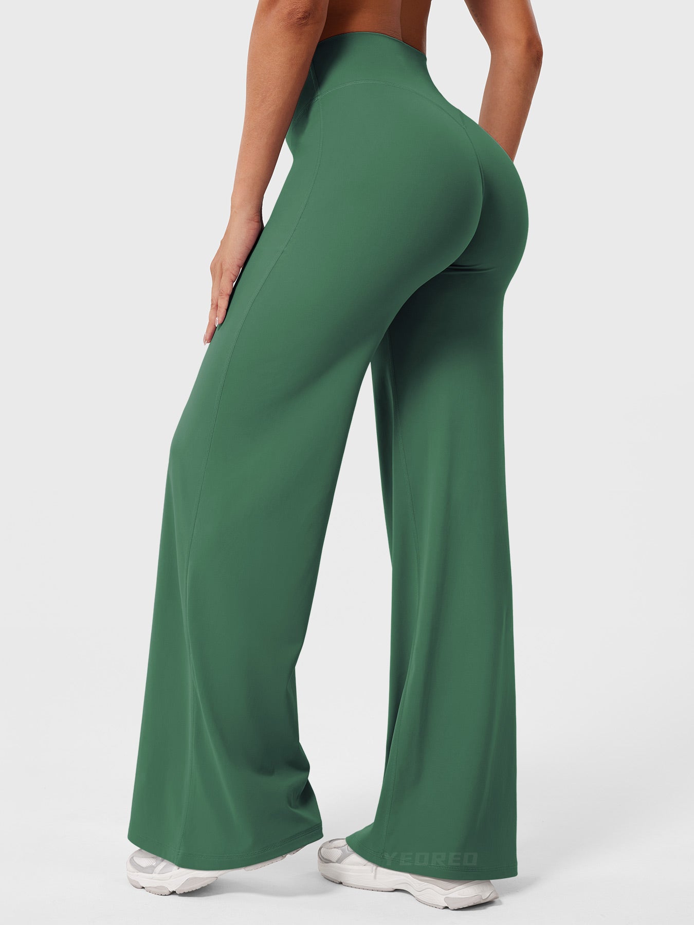 Yvonne | Damen Sommerweite Hose mit Hoher Taille 17