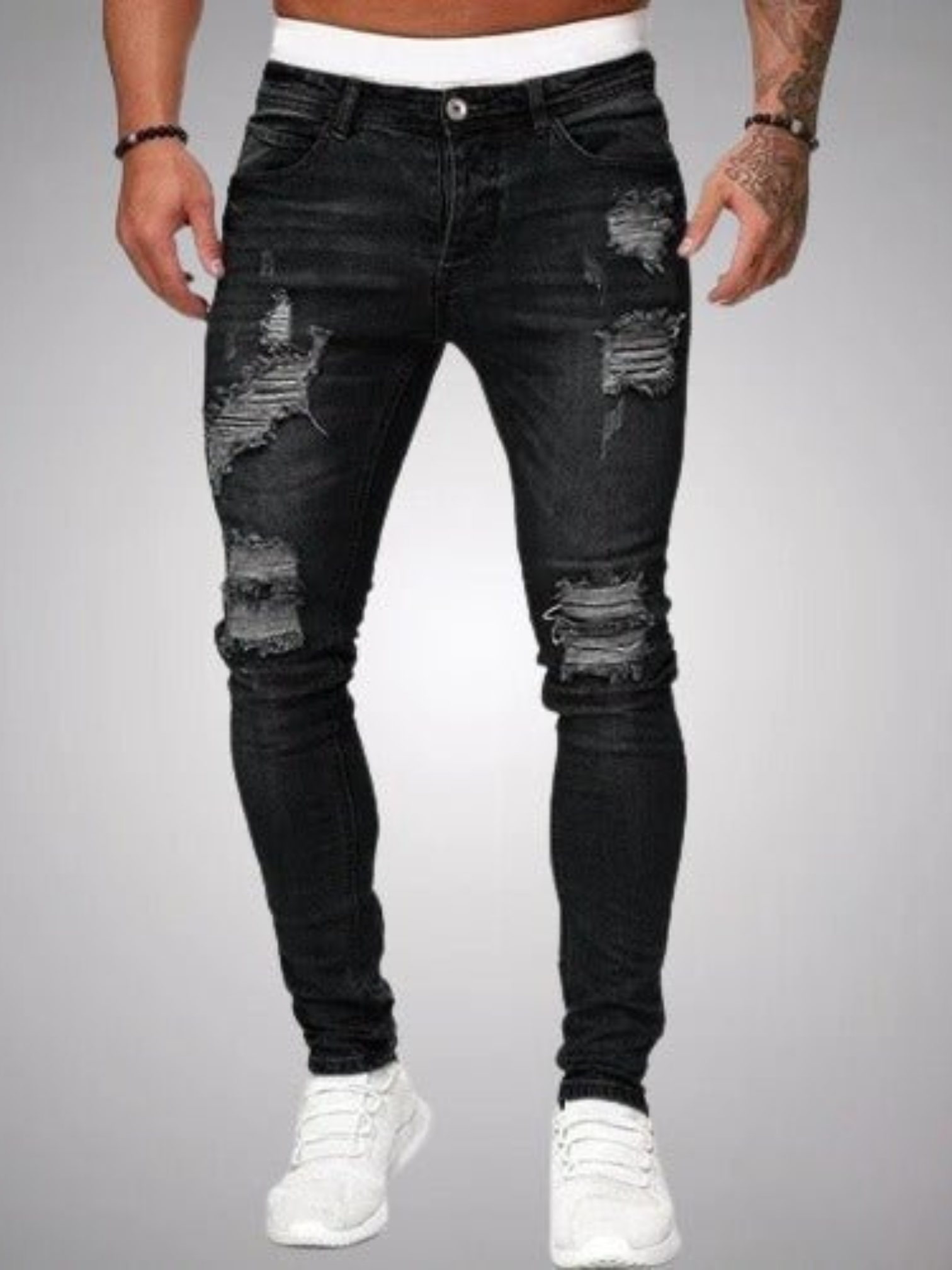 Zerrissene Jeans für Herren | Slim Fit