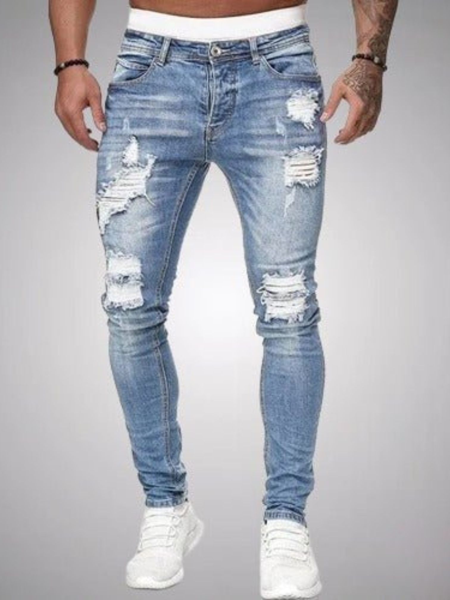 Zerrissene Jeans für Herren | Slim Fit