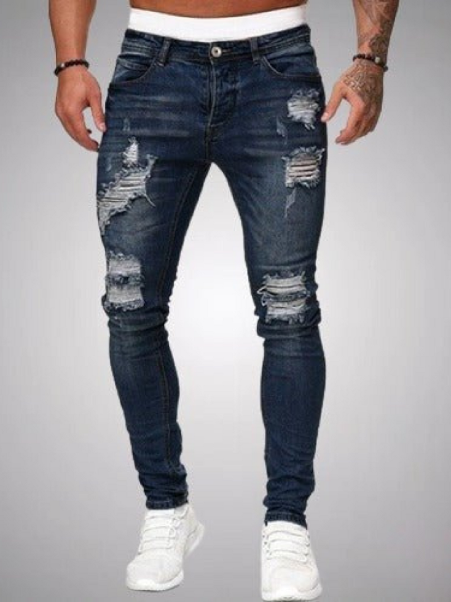 Zerrissene Jeans für Herren | Slim Fit