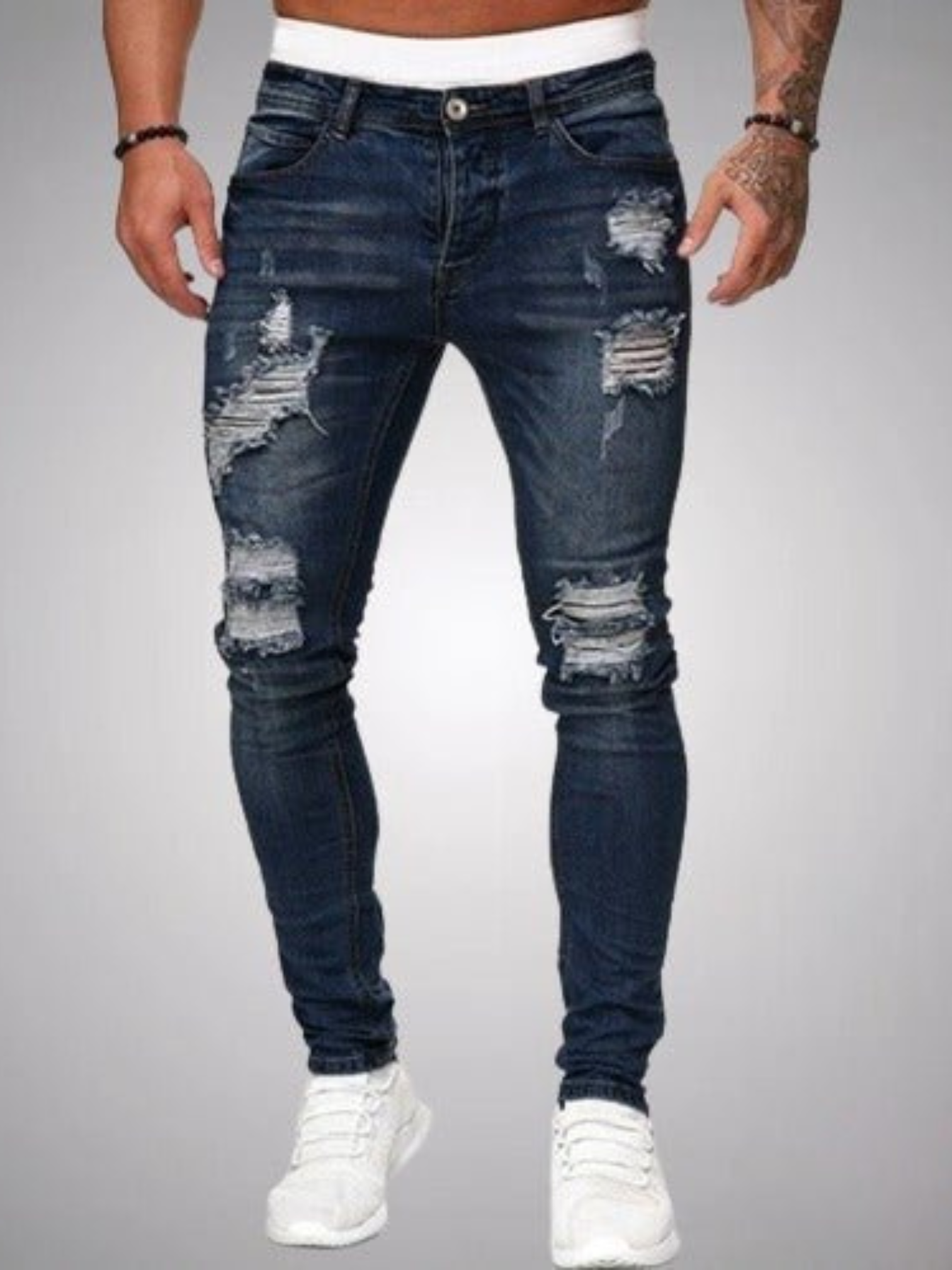 Zerrissene Jeans für Herren | Slim Fit