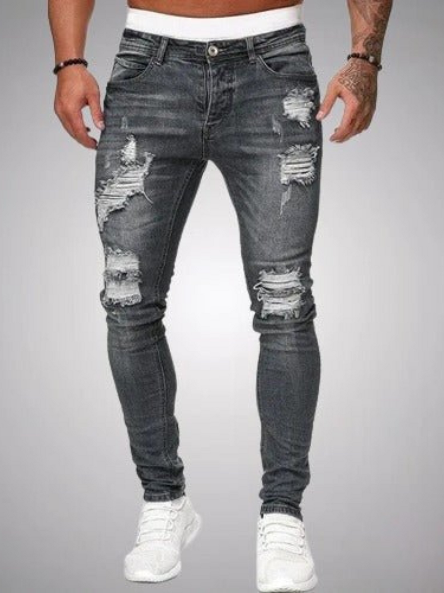Zerrissene Jeans für Herren | Slim Fit