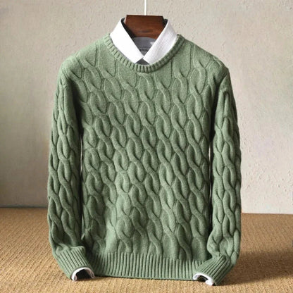 Zopfstrickpullover für Damen und Herren | Klassische Passform