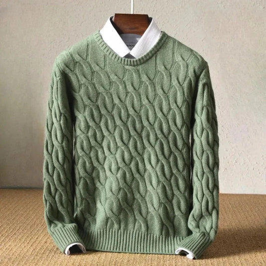 Zopfstrickpullover für Damen und Herren | Klassische Passform