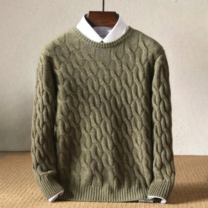 Zopfstrickpullover für Damen und Herren | Klassische Passform
