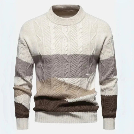 Zopfstrickpullover für Herren | Farbverlauf
