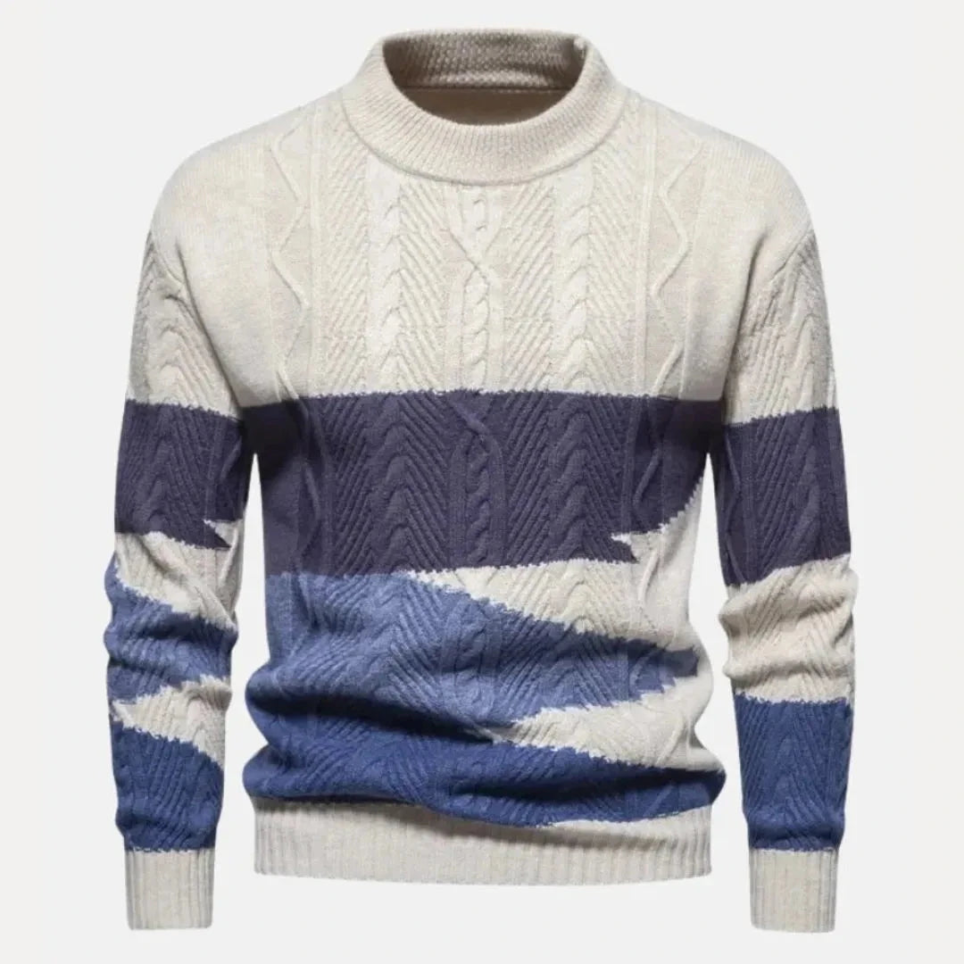 Zopfstrickpullover für Herren | Farbverlauf