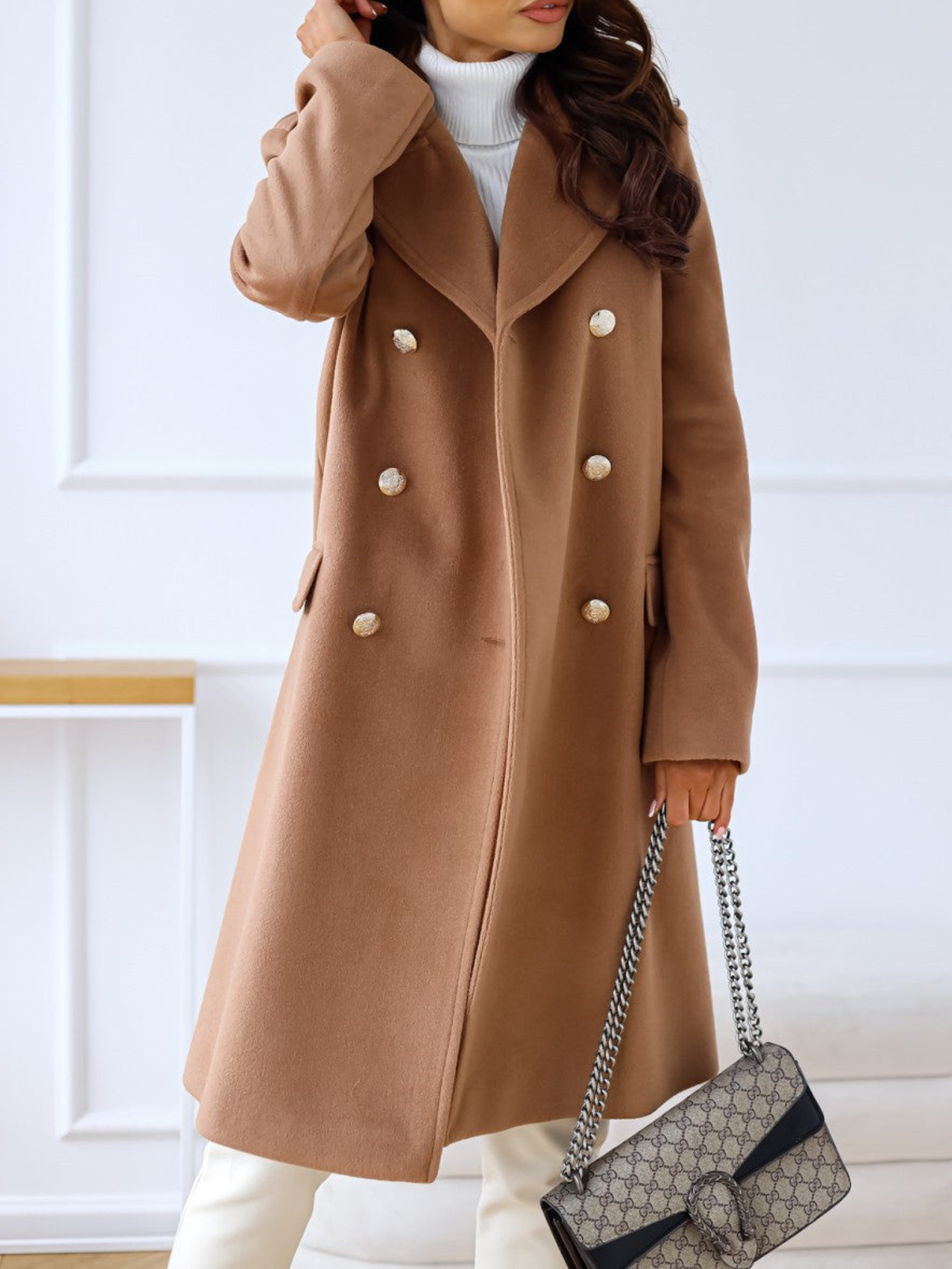 Zweireihiger Mantel für Damen | Winter