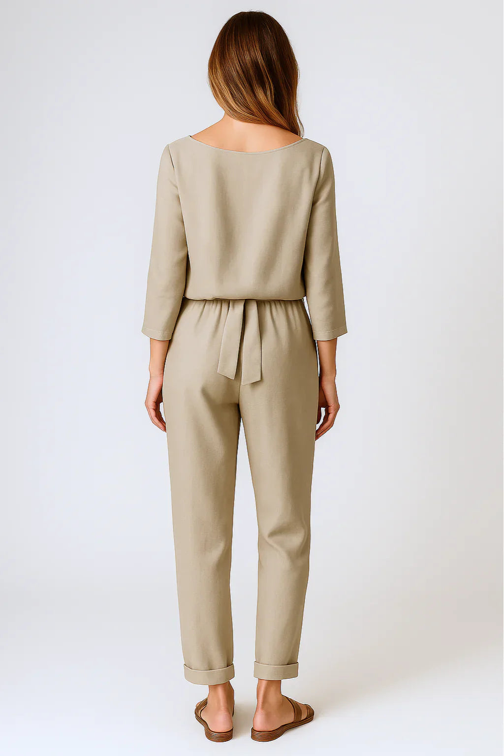 Zweiteiler Damen Sommer | Oberteil & Hose mit Bindeband